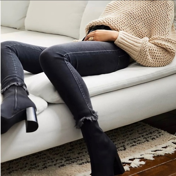 Free People Raw High Rise Jegging In Black - Picture 2 of 3